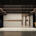 Modern parking lot public area parking lot entrance lobby elevator hall 3d model