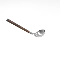 Elegant Tableware Set With Wooden Handle And Stainless Steel Spoon For Modern Kitchen Dining