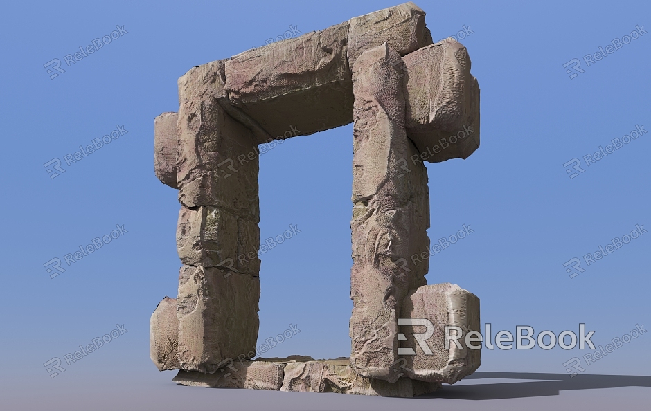 Stone door entrance model