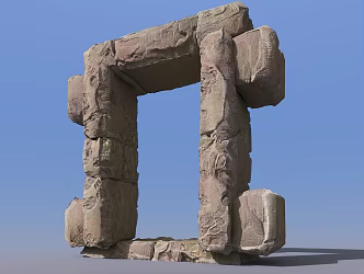 Stone door entrance 3d model