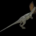 Double Crest Dragon Double Crowned Dragon Dinosaur Reptile Ancient Biology Meat-eating Dinosaur Jurassic Low Face Number Low Model Simple Model Game Movie and TV Level Super Realistic 3d model