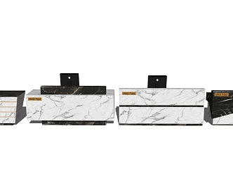 Modern Reception Desk Front Desk Combination 3d model