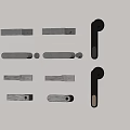 Lock door handle 3d model