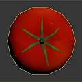 Fresh Red Tomato With Green Stem Smooth Surface And Round Shape For Daily Use