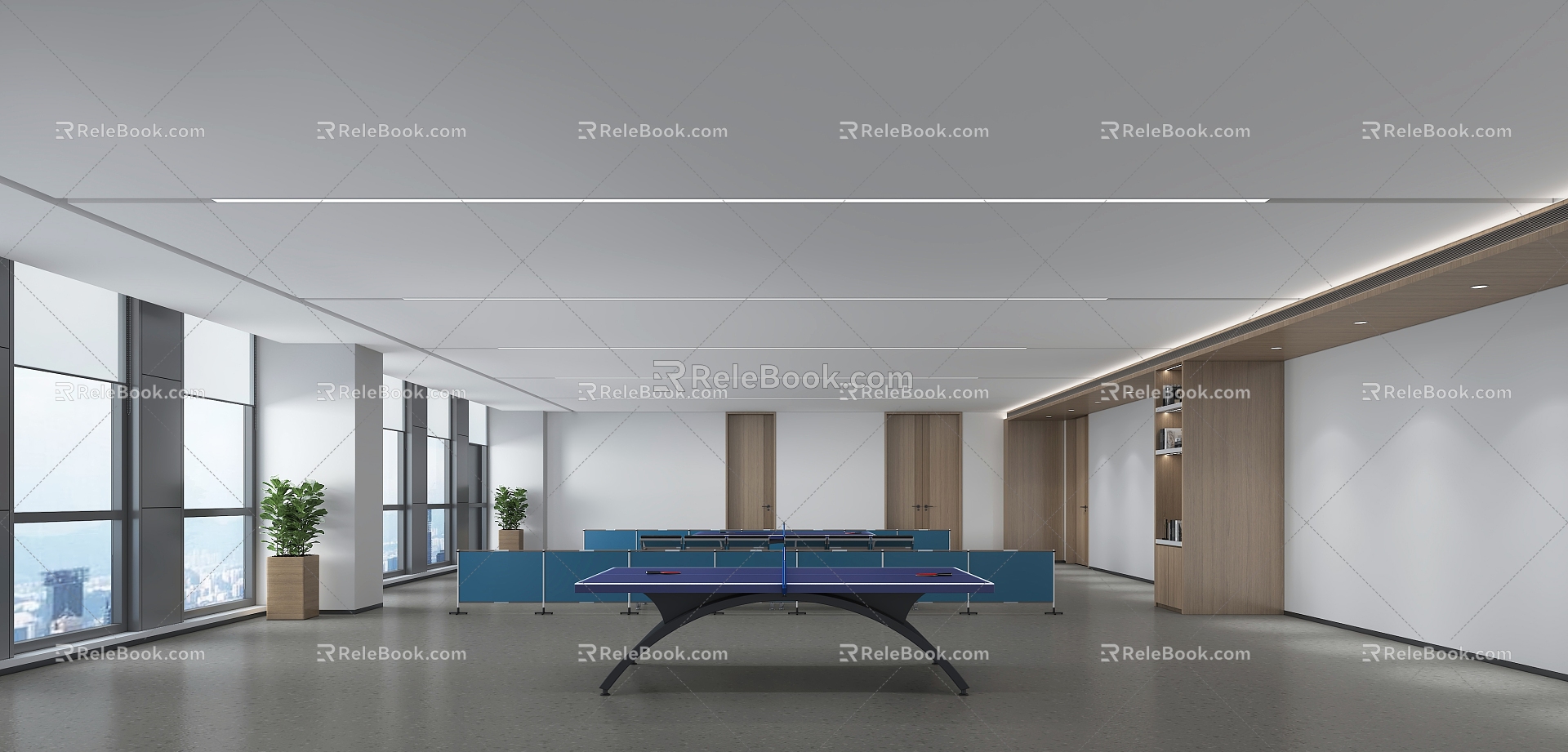 table tennis activity room sports 3d model