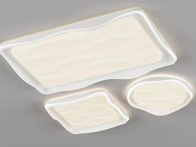 Modern Ceiling Lights Design With Different Shapes And Soft Lighting 3d model