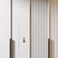 Modern Minimalist Furniture Composition With Vertical Striped Panels And Neutral Colors