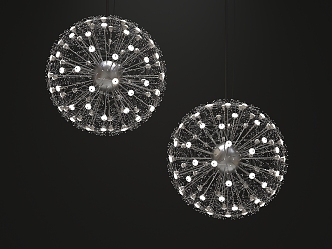 Dandelion chandelier spherical chandelier shaped chandelier restaurant chandelier decorative chandelier 3d model