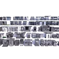 Various Architectural Models Showcasing Modern Residential Building Designs And Styles