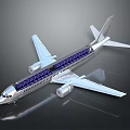 Passenger Airplane Cabin Interior With Transparent Design Silver Body And Detailed Seats Layout