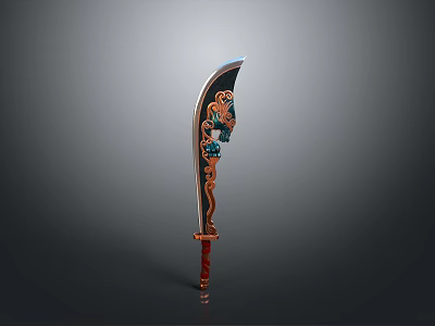 Final Fantasy Broad Knife Final Fantasy Weapon Knife Magic Knife Weapon Cold Weapon Realistic 3d model