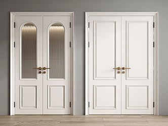 French double door 3d model