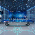 Robot Interactive Exhibition Hall 3d model