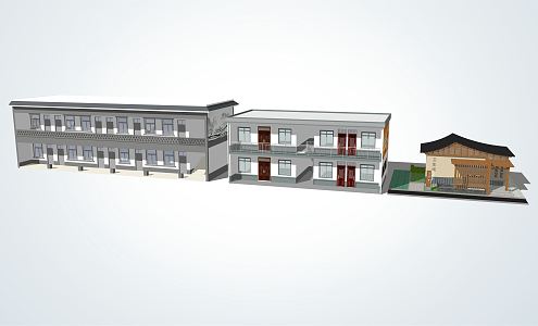 Modern Houses, Rural Houses, Public Toilets 3d model