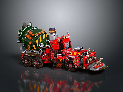 Colorful Customized Functional Vehicle With Unique Design 3d model
