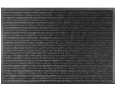 Square Dark Gray Vertical Striped Rug for Modern Home Interior Decor 3d model