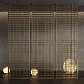 Metal grid partition metal mesh partition 3d model