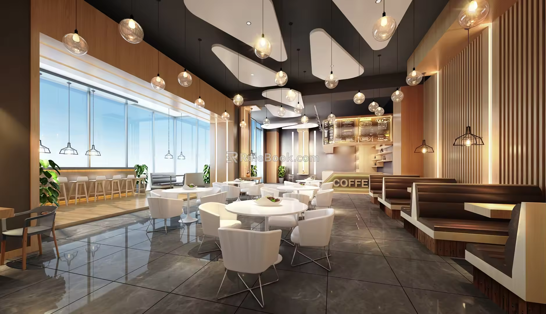 Cafe SU model 3d model