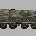 Armored Vehicle BTR80 Armored Transport Vehicle Armored Vehicle Launcher Infantry Vehicle Low Face Number Low Model Simple Model Game Sub-era Film and Television Level 3d model