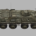 Armored Vehicle BTR80 Armored Transport Vehicle Armored Vehicle Launcher Infantry Vehicle Low Face Number Low Model Simple Model Game Sub-era Film and Television Level 3d model