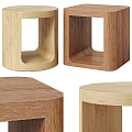 Modern Wooden Stools With Various Design Styles And Natural Wood Textures