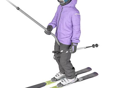 High Quality Ski Equipment With Skis Poles Boots And Helmet For Winter Sports 3d model
