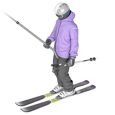 High Quality Ski Equipment With Skis Poles Boots And Helmet For Winter Sports 3d model