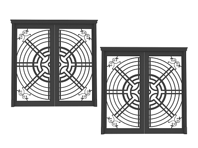 Hardware gate 3d model