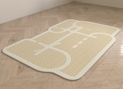 French style rug 3d model