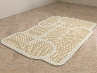 French style rug 3d model