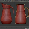 Transparent Glass Tea Pitchers With Clear And Wooden Lids And Handles