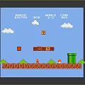 Mario Themed Commercial Decorative Device With 3D Brick Platforms Green Pipe And Clouds