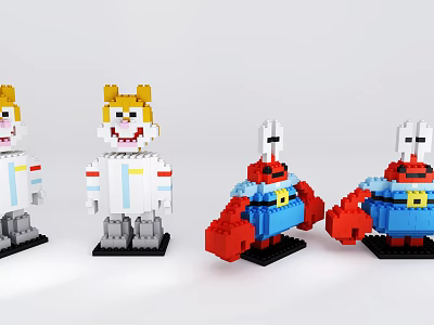 Modern Toy Cartoon Lego Children's Toy Crab Boss Sandy 3d model