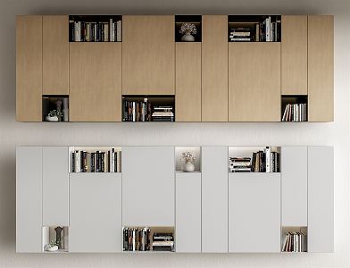 Modern Bookcase Wall Cabinet 3d model