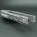 Futuristic Large Sci Fi Spaceship 3D Model With Detailed Mechanical Structure 3d model
