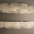 Modern Elegant Striped Wavy Glass Ceiling Light With Metal Frame Design