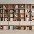 Bookcase Bookshelf Ornaments Book Decorative Cabinet 3d model