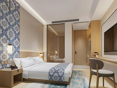 Modern Hotel Rooms 3d model