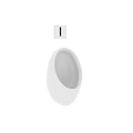 Modern White Toilet Design With Sensor Panels Front And Side Views 3d model