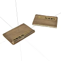 Traditional Ancient Chinese Thread Bound Books with Yellowed Pages and Calligraphy