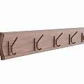 Wooden Display Rack with Multiple Hooks for Hanging Items Modern Wall Mounted Storage Solution
