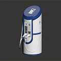 Modern Blue And White Charging Device With Plugs And Cables