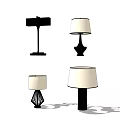 Various Modern Table Lamps With Different Design Styles For Home Decor 3d model