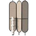 partition screen floor lamp decorative lamp bamboo partition 3d model