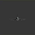 Detailed Gray Fighter Jet Model With Missiles And Markings On Dark Background