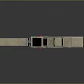 Futuristic Sci Fi Gun With Beige Gray Body And Red Accent Design Details