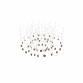 Modern Chandelier With Multiple Transparent Glass Rings And Gold Accents Hanging Design