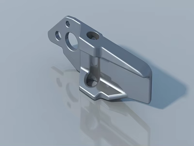 Swing Door Metal Hinge Hardware Component with Durable Stainless Steel Build 3d model