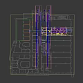 Shopping Mall Walkway With Wooden Ceiling Storefronts Pendant Lights Bench Green Plants And Mural