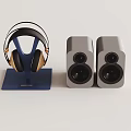 High-end Bluetooth Headset Advanced Headset Audio Combination Wireless Speaker Wireless Bluetooth Speaker Audio 3d model